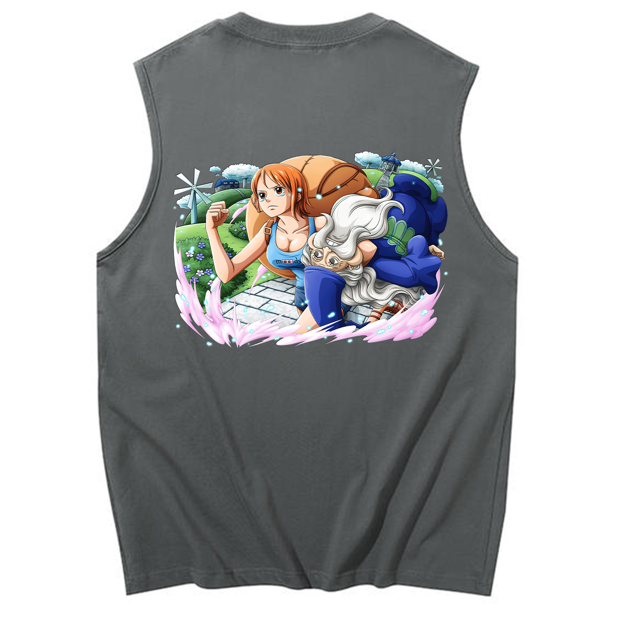 ワンピース ナミ ONE PIECE Nami コットン100％タンクトップ（背面プリント）